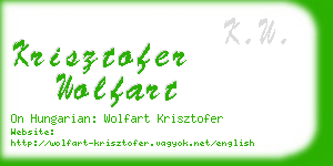 krisztofer wolfart business card